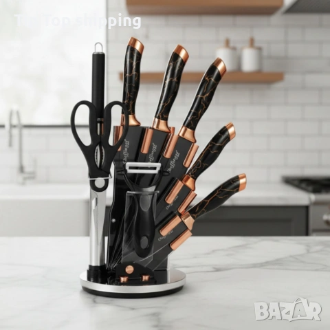 Комплект уреди за рязане Cheffinger – 9 части ., снимка 8 - Прибори за хранене, готвене и сервиране - 53436989