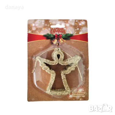 5303 Комплект коледни играчки за елха Елхи или Ангели, 5 броя, снимка 6 - Декорация за дома - 47581909