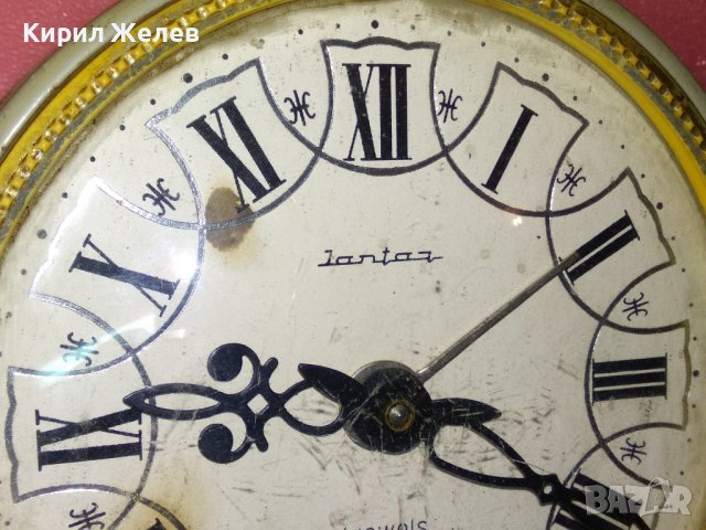 JANTAR MADE in USSR Стар РУСКИ БУДИЛНИК МЕХАНИЧЕН НАСТОЛЕН ЧАСОВНИК ЯНТАР СССР 43630, снимка 12 - Антикварни и старинни предмети - 44466540