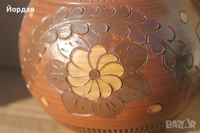 Керамична ваза , снимка 3 - Антикварни и старинни предмети - 44420642