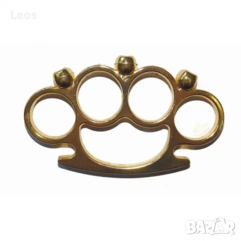 БОКС за самозащита, златист с черепи, снимка 1