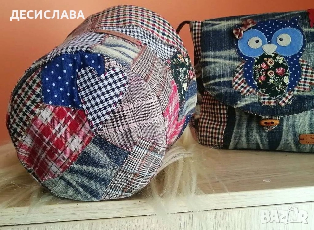 Шапка пачуърк ръчна изработка, снимка 3 - Шапки - 52877014