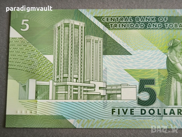 Банкнота - Тринидад и Тобаго - 5 доларa UNC | 2020г, снимка 4 - Нумизматика и бонистика - 50748541