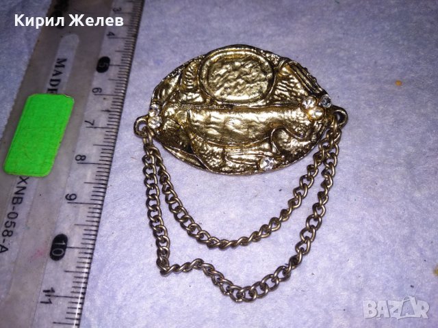 ЛИСТОВИДНА ВИНТИДЖ - АРТ БРОШКА от НЕРЪЖДАЕМА БЛАГОРОДНА СТОМАНА с КРИСТАЛИ 38630, снимка 3 - Други - 41649161