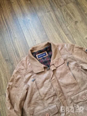 Страхотно мъжко кожено яке , ROVER & LAKES , размер 52, естествена кожа , снимка 3 - Якета - 49073782