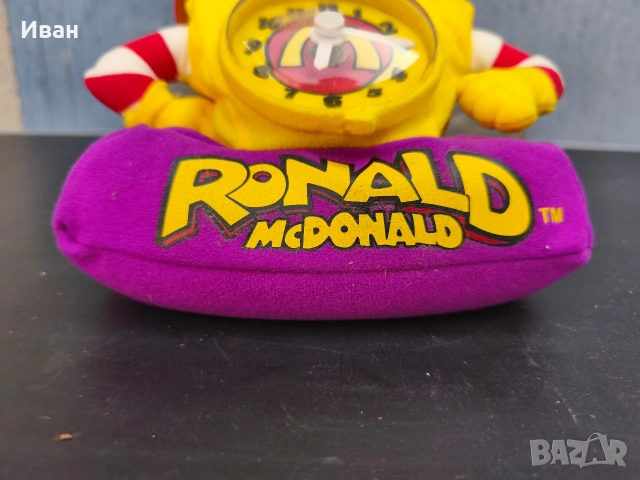 винтидж плюшен настолен часовник с Роналд Макдоналд, снимка 4 - Антикварни и старинни предмети - 53711539