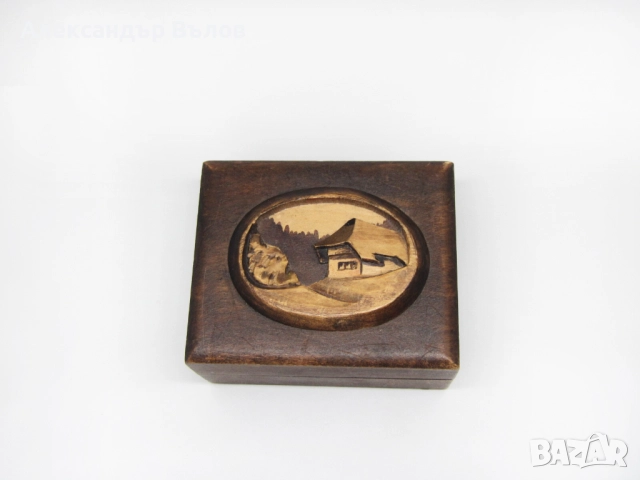 Стара Дървена Кутийка Миниатюра Пейзаж Шварцвалд Германия., снимка 4 - Антикварни и старинни предмети - 51795684