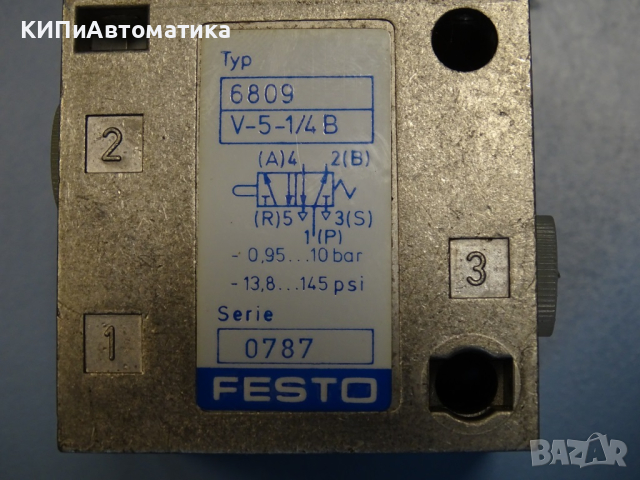 пневматичен изключвател Festo 6809 V-5-1/4 B stem actuated pneumatic limit valve, снимка 5 - Резервни части за машини - 44601118