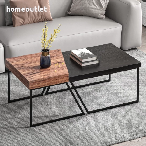 Декоративни маси с интересен дизайн (к-кт от 2 бр.) 10FJGSCT03BK, снимка 2 - Маси - 42086348