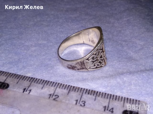 ВЕЛИКОЛЕПЕН МАСИВЕН СРЕБЪРЕН ХУДОЖЕСТВЕНО ОРНАМЕНТИРАН АРТ ПРЪСТЕН ВИСОКА ПРОБА СРЕБРО с НИЕЛО 38740, снимка 8 - Пръстени - 41730296