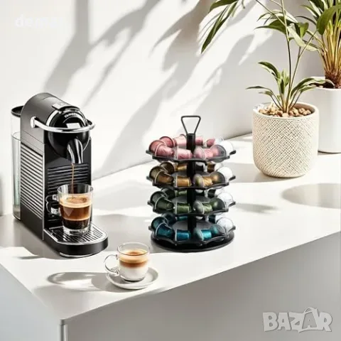 Органайзер за кафе капсули 3 нива HiveNets за Nespresso Original, въртяща се стойка 30 капсули, снимка 5 - Органайзери - 55850056