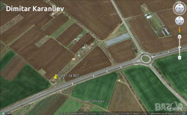 Продавам земя 1дка. в землището на гр. Поморие, снимка 6 - Земеделска земя - 52035439