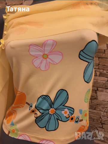 Ефирна блузка в актуално жълто 