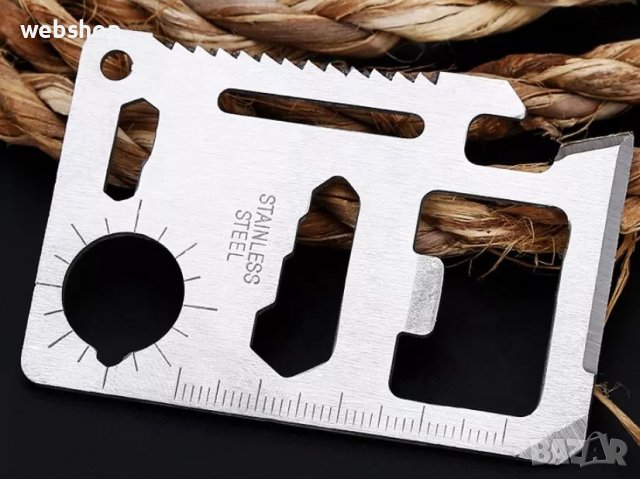 Джобна карта за оцеляване, мултифункционална, снимка 1