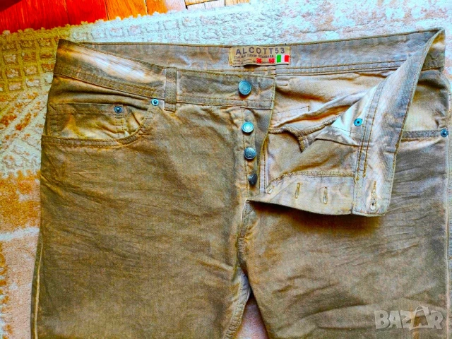 Италиански дънки Alcott 53, слим, № 36 (L), шоколадов цвят 