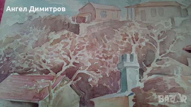 Ангел Ботев картина акварел , снимка 4 - Картини - 38999909