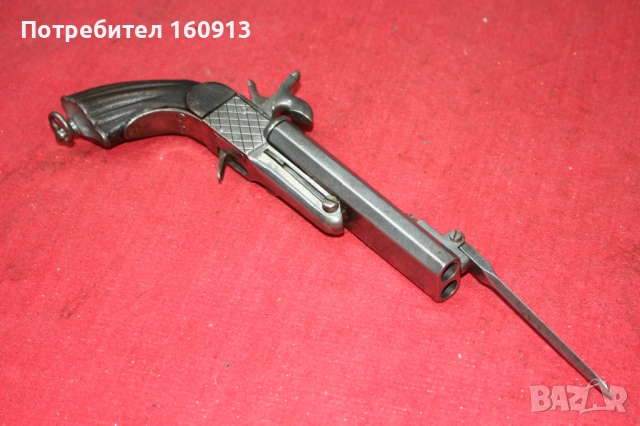 Двуцевка двуцевен пистолет тип Лефуше с нож щик кама., снимка 5 - Антикварни и старинни предмети - 51444403