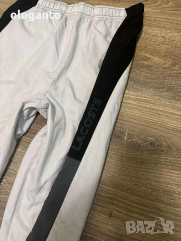 Оргинално мъжко долнище Lacoste White Embroidered Logo Track Pants , S размер , снимка 5 - Спортни дрехи, екипи - 50805798