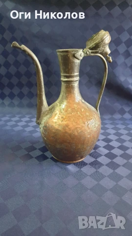 Бакърен османски,турски ибрик , снимка 2 - Антикварни и старинни предмети - 51080619