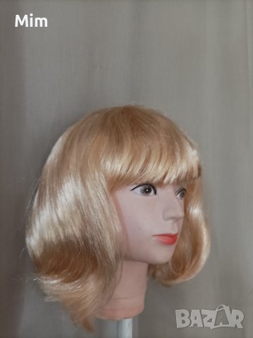 30 см. Нова Руса синтетична перука боб  /на черта с бретон /, снимка 3 - Аксесоари за коса - 41732667