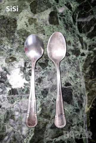Антикварни Сребърни лъжички, снимка 3 - Антикварни и старинни предмети - 49113883