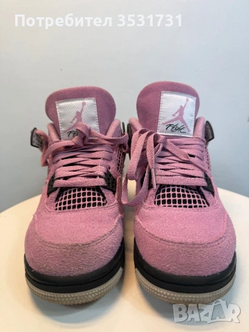 Air Jordan 4 розови велурени маратонки размер 38, снимка 2 - Маратонки - 53403264