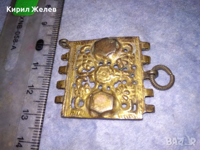 РЯДЪК ОРНАМЕНТИРАН ЕЛЕМЕНТ от ВЪЗРОЖДЕНСКИ НАКИТ БИЖУ САЧАНЕНА ГРИВНА с ЖИВАЧНА ПОЗЛАТА 24943, снимка 8 - Антикварни и старинни предмети - 40981059