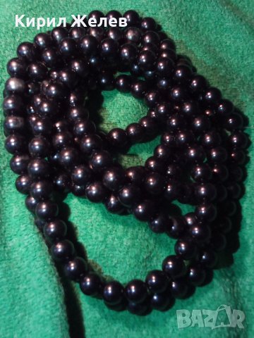 СТАРО ТЕЖКО ТИП ПЕРЛЕНО КРИСТАЛНО РЕТРО КОЛИЕ 7845, снимка 9 - Колиета, медальони, синджири - 31451119