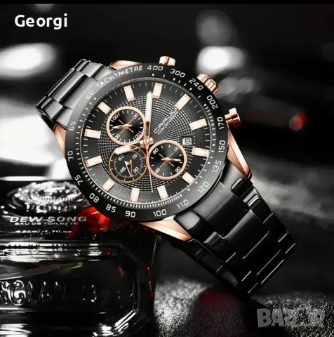 Мъжки кварцов спортен хронограф CRRJU* /Оргинална версия тъмен графит!, снимка 9 - Мъжки - 49415312