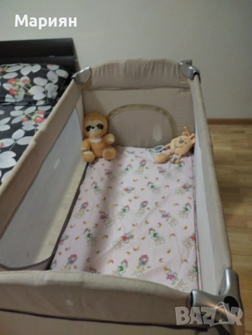 Детска кошара Cangaroo Relax с матрак Pierre Cardin, снимка 2 - Бебешки легла и матраци - 52013573
