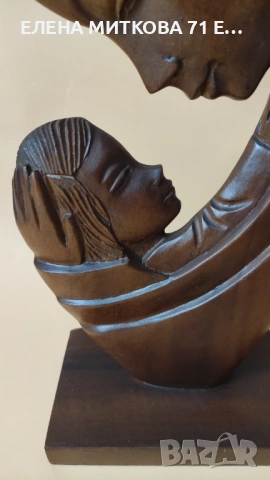 Дървена фигура на Св.Богородица и Младенеца, снимка 2 - Антикварни и старинни предмети - 53788353