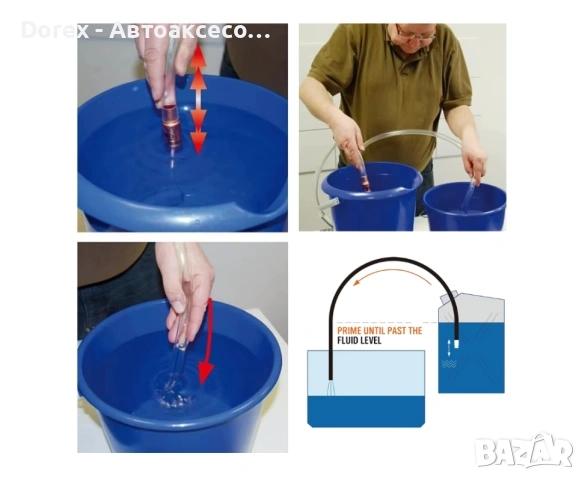 Ръчна сифонна помпа 1.7 м за гориво и вода, снимка 3 - Други инструменти - 53618406