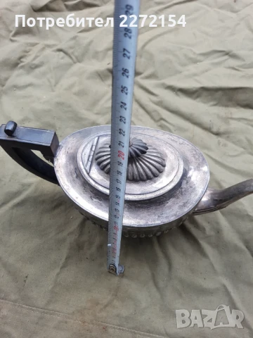 Британски посребрен чайник, снимка 5 - Антикварни и старинни предмети - 51039808