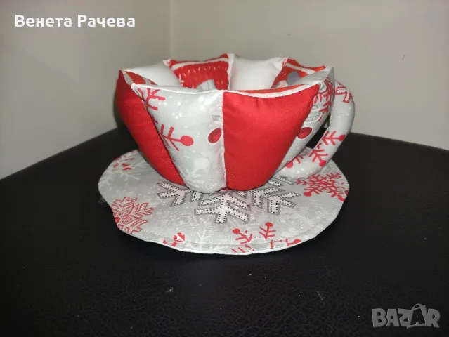 Текстилни чаши за кафе , снимка 4 - Декорация за дома - 48987171