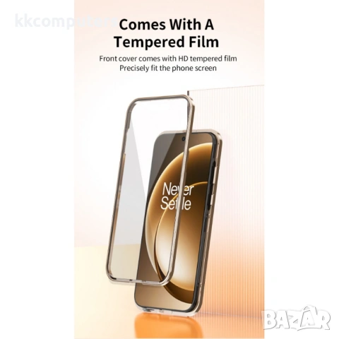 Магнитен калъф с закалено стъкло и кожен гръб за OnePlus 15 5G, снимка 9 - Калъфи, кейсове - 53703360