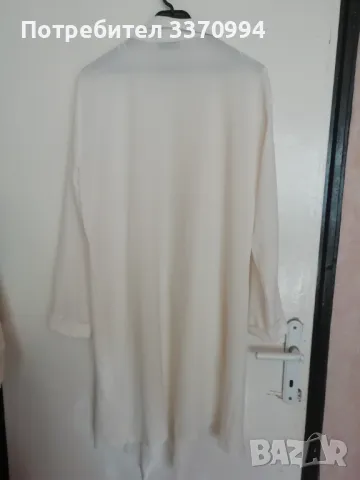 Марково дълго бяло сако на марката WALLIS, снимка 2 - Сака - 49034364