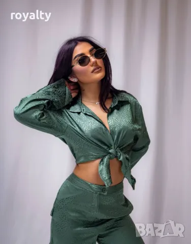 Елегантен зелен дамски комплект , снимка 5 - Комплекти - 49583226