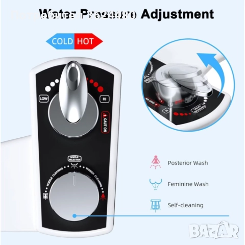  Хигиенична Биде Система с Две Прибиращи се Дюзи , снимка 7 - Други - 52428728