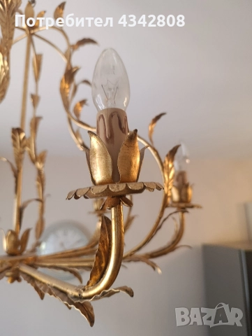 Голям винтидж полюлей 2 броя , снимка 5 - Лампи за таван - 52961807