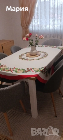 Новогодишна покривка за маса елипса