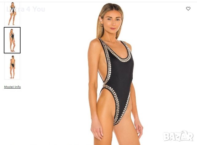 Stud Marissa цял бански S от Norma Kamali (Made in USA), снимка 7 - Бански костюми - 41660397