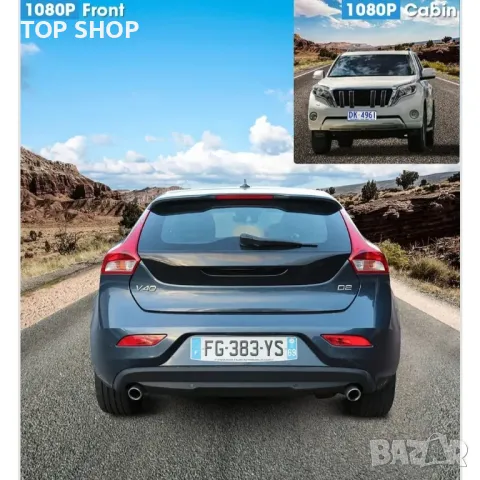 Abask M18 предна+задна 1080P двойна камера за табло, снимка 3 - Камери - 48787378