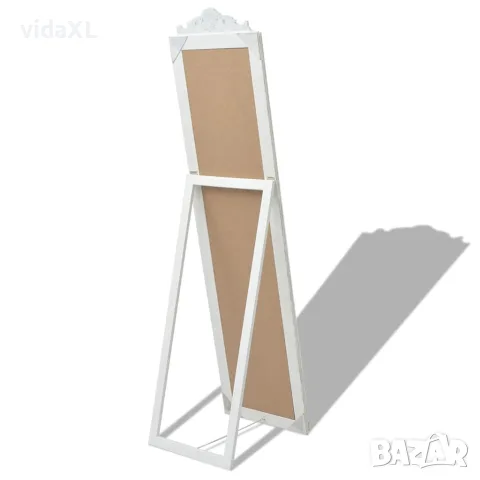 vidaXL Стенно огледало, бароков стил, 160x40 см, бяло, снимка 3 - Огледала - 56146375