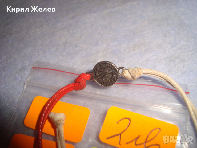 НЕЖНА МОДНА АРТ ГРИВНИЧКА ЧЕРВЕНО и БЯЛО със ЗОДИЯ СТРЕЛЕЦ 25553, снимка 3 - Гривни - 36164187