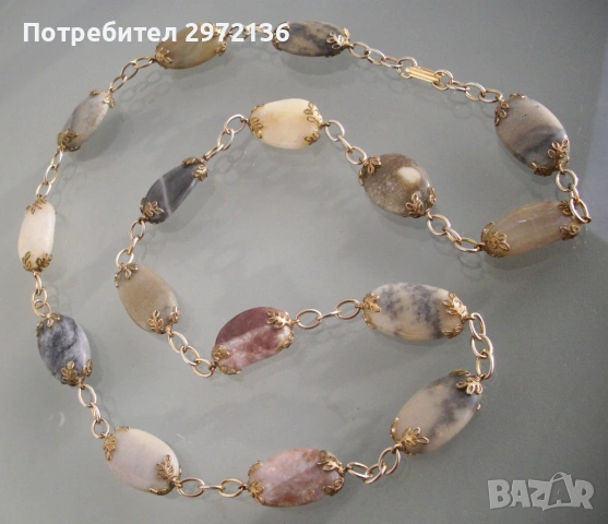 Гердан огърлица колие африкански ахат, снимка 7 - Колиета, медальони, синджири - 53101851