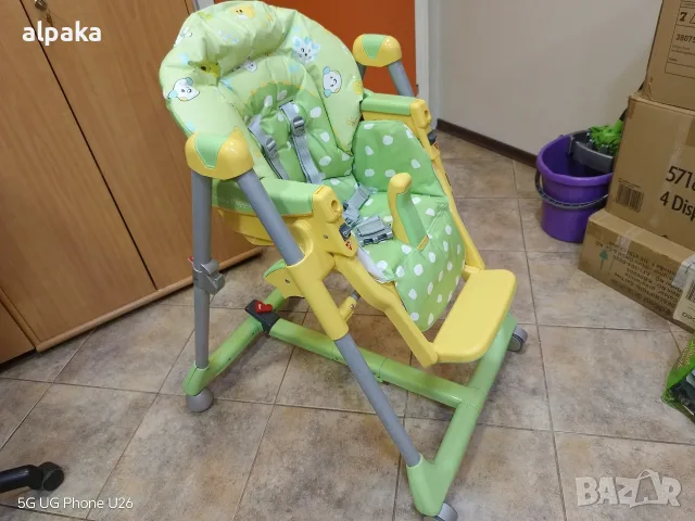 Детско столче за хранене Peg Perego Prima Pappa (My Friends Verde), снимка 2 - Столчета за хранене - 56144825