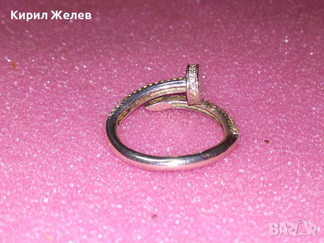 ПРЕКРАСЕН НЕЖЕН АРТ РЕГУЛИРУЕМ СКЪПОЦЕНЕН СРЕБЪРЕН ПРЪСТЕН СРЕБРО 925 АНГЛИЯ с ИСКРЯЩИ ЦИРКОНИ 43191, снимка 16 - Пръстени - 44314781