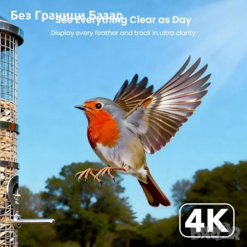 Нова ловна 4K 64MP соларна trail камера с нощно виждане и 32GB SD, снимка 3 - IP камери - 53839736