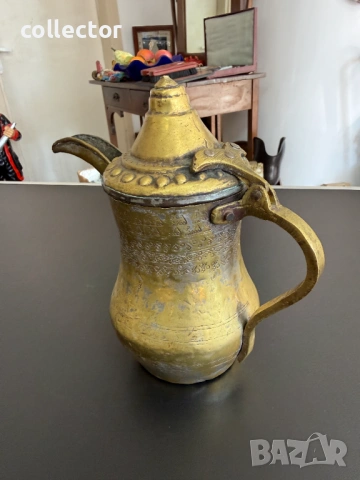 Традиционен арабски / османски кафеник / ибрик. №7858, снимка 4 - Антикварни и старинни предмети - 53452329