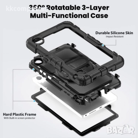 Удароустойчив силиконов калъф със задна част от PC и Лента през рамо за ZTE nubia Flip2 / Lenovo Tab, снимка 13 - Калъфи, кейсове - 51973875